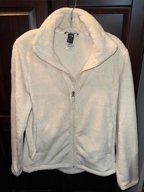 The North Face Cream Plush Full-Zip Teddy Jacket